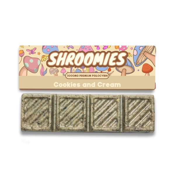 Shroomies - Cookies & Cream Chocolate Bar – 3000mg (4 x 750mg Doses)