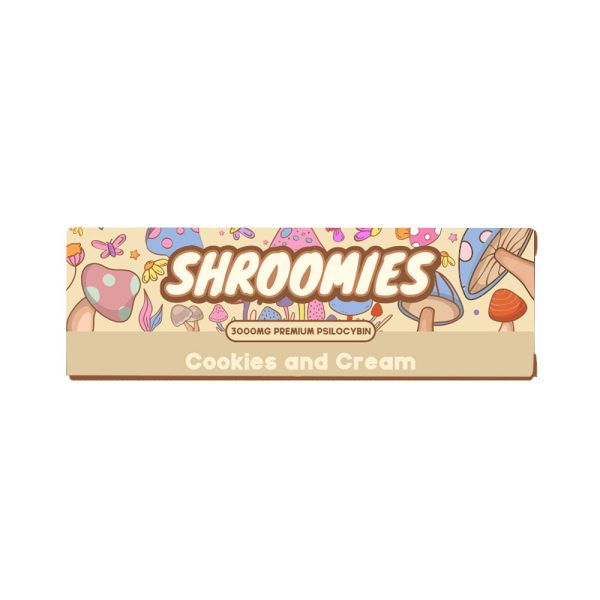 Shroomies - Cookies & Cream Chocolate Bar – 3000mg (4 x 750mg Doses) - Image 2