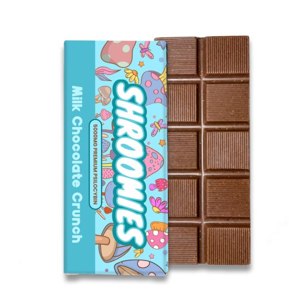 Shroomies – Milk Chocolate Crunch Bar – 5000mg (10 x 500mg Doses)