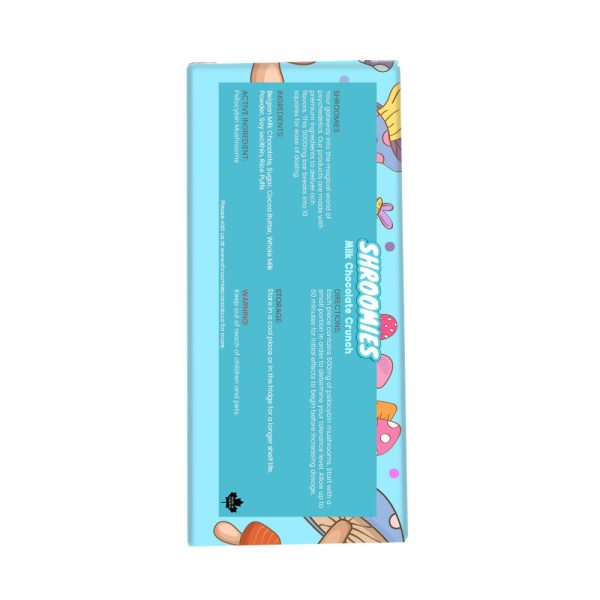 Shroomies – Milk Chocolate Crunch Bar – 5000mg (10 x 500mg Doses) - Image 3