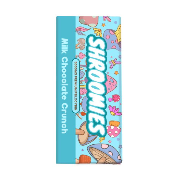 Shroomies – Milk Chocolate Crunch Bar – 5000mg (10 x 500mg Doses) - Image 2