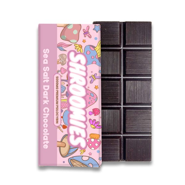 Shroomies – Sea Salt Dark Chocolate Bar – 5000mg (10 x 500mg Doses)