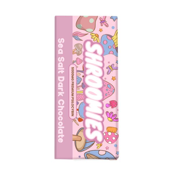 Shroomies – Sea Salt Dark Chocolate Bar – 5000mg (10 x 500mg Doses) - Image 2