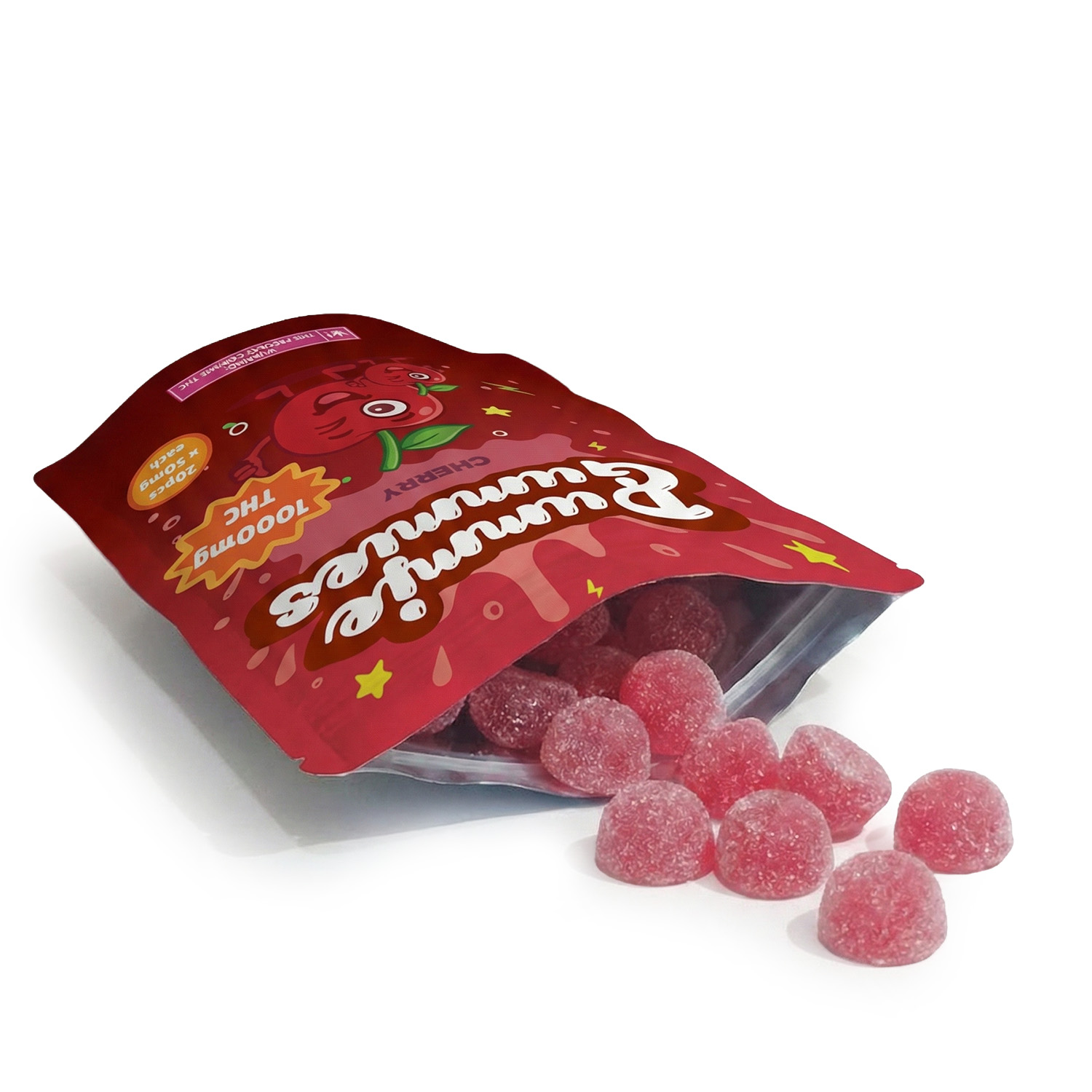 Dummie Gummies – Cherry 1000mg THC Gummies - Image 3